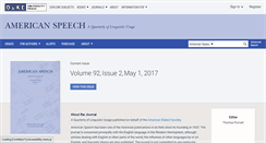Desktop Screenshot of americanspeech.dukejournals.org