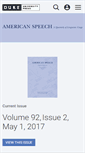 Mobile Screenshot of americanspeech.dukejournals.org
