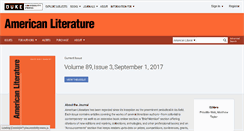 Desktop Screenshot of americanliterature.dukejournals.org