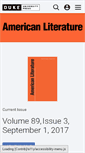 Mobile Screenshot of americanliterature.dukejournals.org