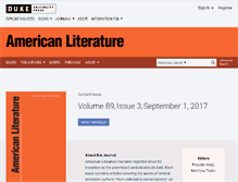 Tablet Screenshot of americanliterature.dukejournals.org